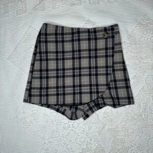 NWT Franki by Francesca's Girl's Plaid Preppy Mini Skort Size Youth 8 Holiday